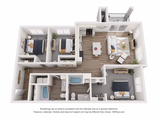 Unit N206 H308 floor plan